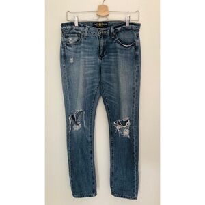 Lucky Brand Sienna Slim Boyfriend Destroyed Jean